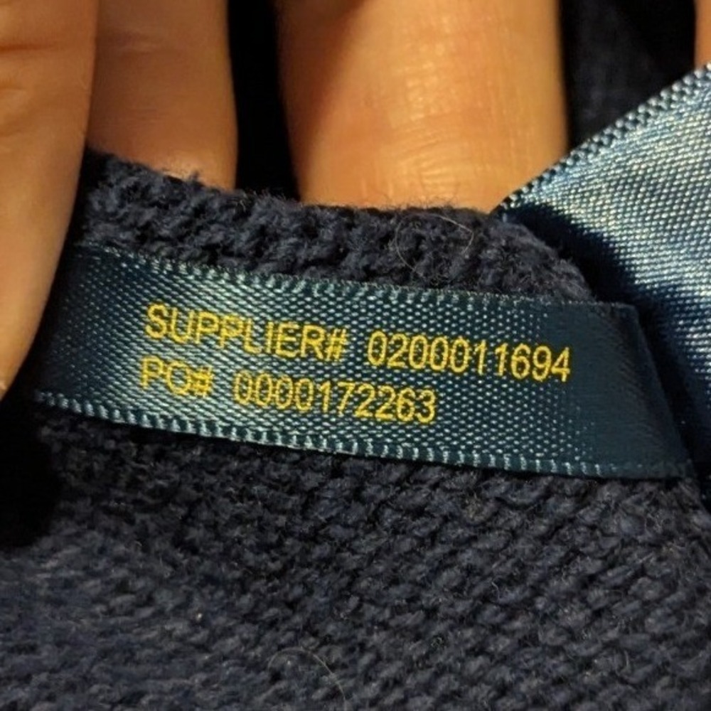 Polo Ralph Lauren Men S Textured Cotton‎ Crew Neck Sweater Long Sleeve Navy Blue - Picture 12 of 12